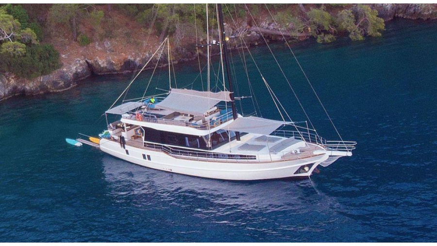 Photo #1 - motor sailer (Nayk 2) in marina - 3371