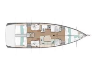Sun Odyssey 490 4 cabins (YADA) Plan image - 1