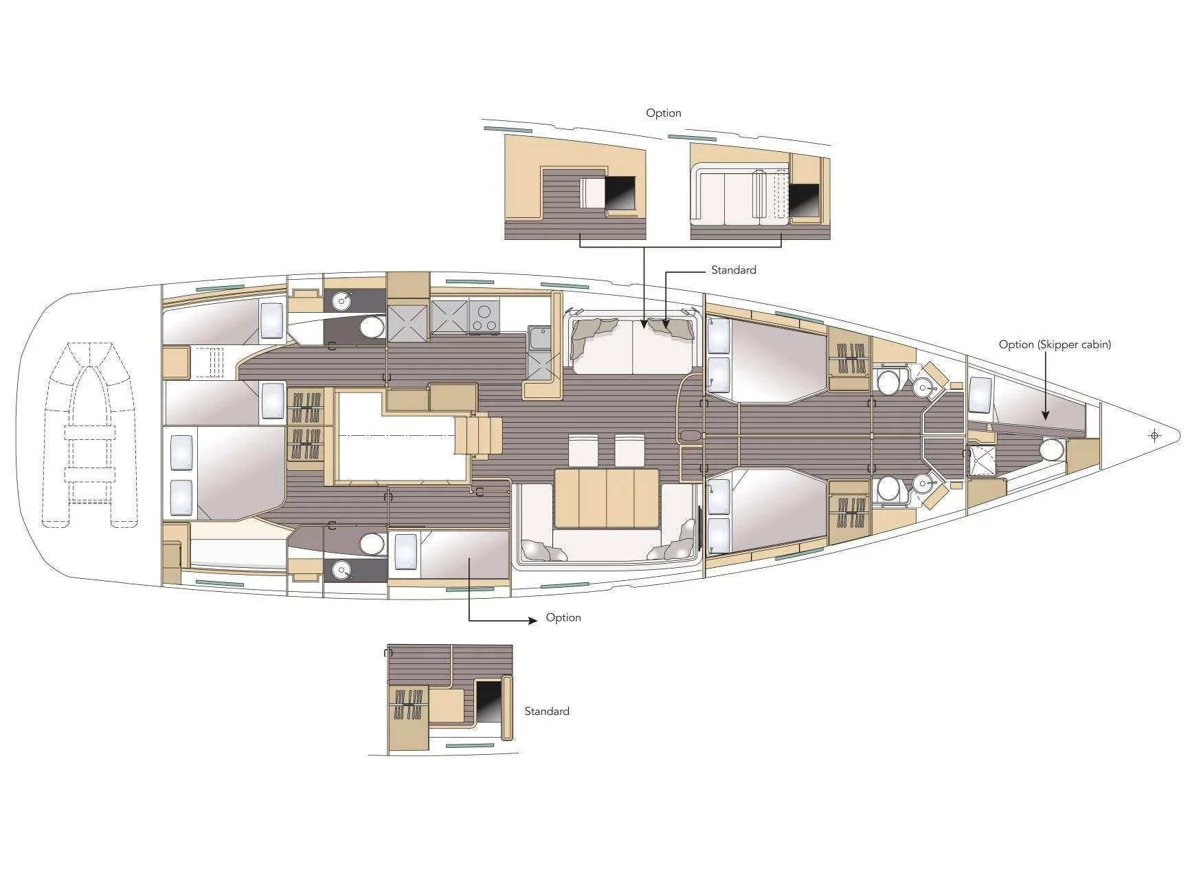 Jeanneau 64 - LIFE TIME (LIFE TIME) Plan image - 8