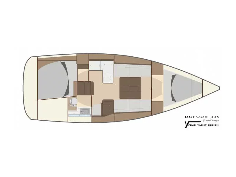 Dufour 335 Grand Large (PIPPI (new engine 2024.)) Plan image - 2