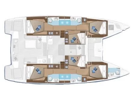 Lagoon 50 (6 cabs) - Skippered (PELAGIC CAT) Plan image - 8