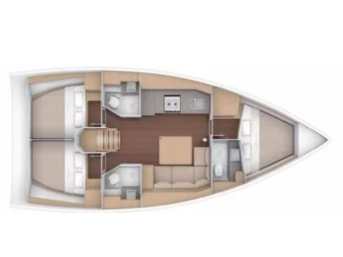Dufour 390 Grand Large (Rosa) Plan image - 2