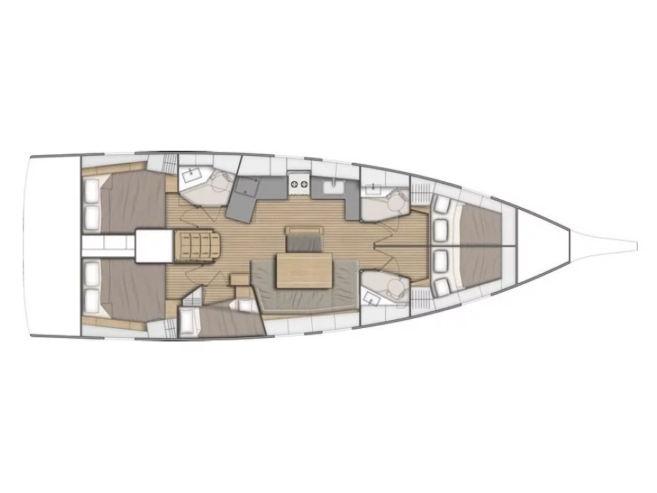 Oceanis 46.1 (5 cab) (Alke - Standard line) Plan image - 4