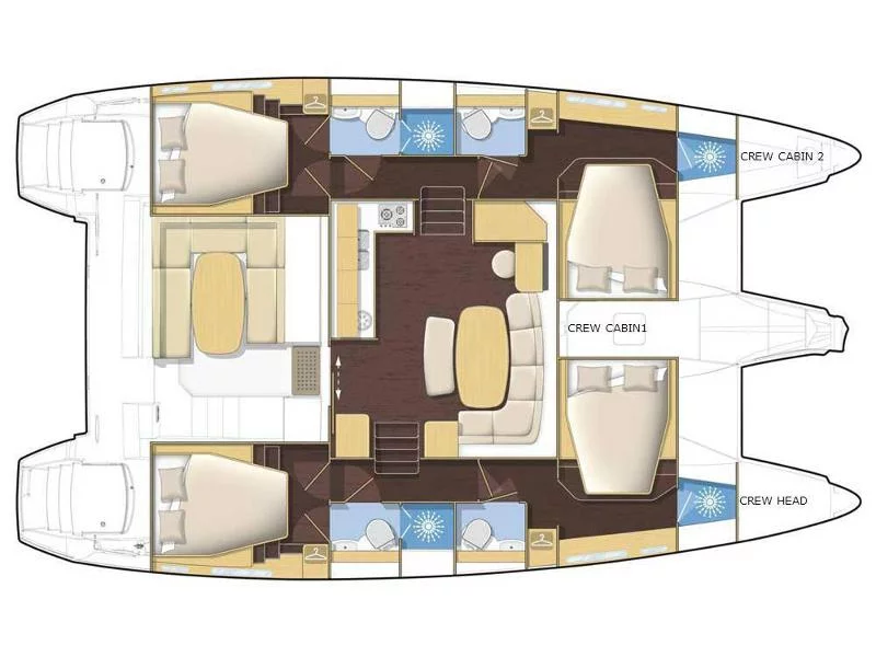 Lagoon 421 (Nirvana AC Watermaker Gen + elegant pack refit 2022) Plan image - 3