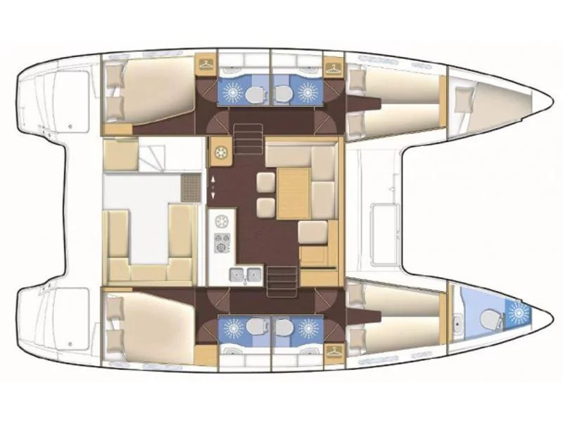 Lagoon 400 S2 (Tangerine Dream) Plan image - 7