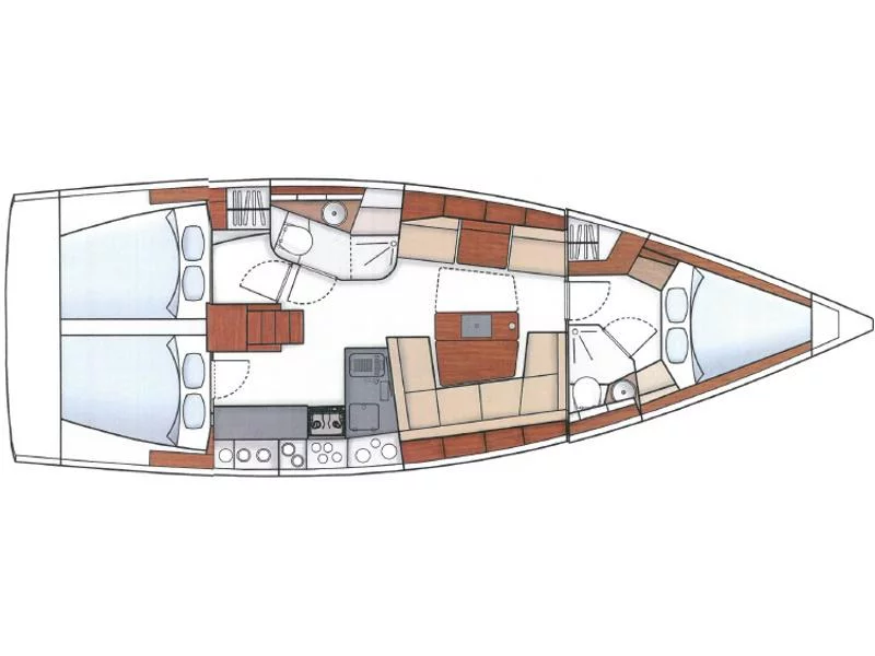 Hanse 415 (Beau Gosse) Plan image - 4