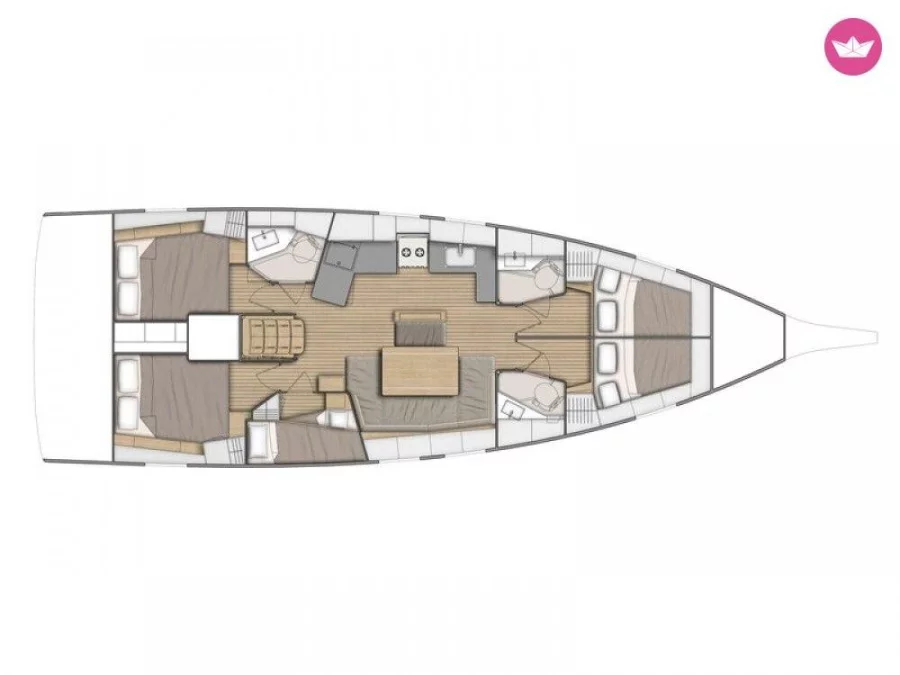 Oceanis 46.1 (DREAMS II BARCELONA) Plan image - 7