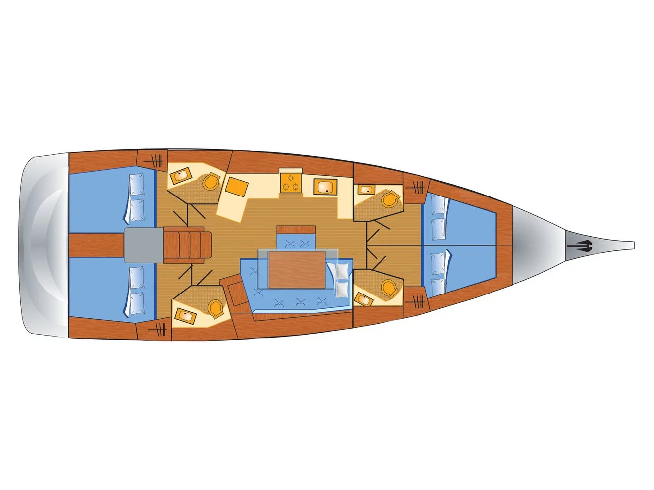 Oceanis 46.1 (Noah) Plan image - 22