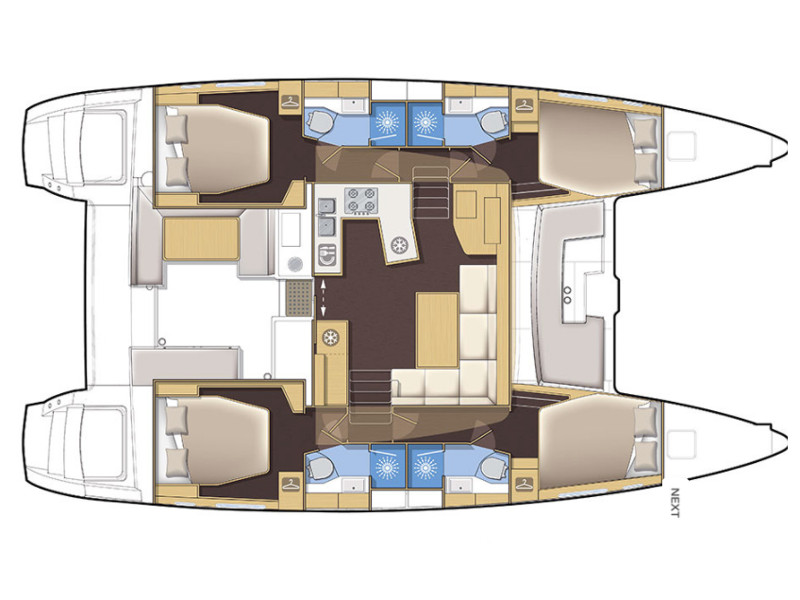 Photo #9 - Lagoon 450 F Luxury (BRIGHT MOON) in Trogir - 6457