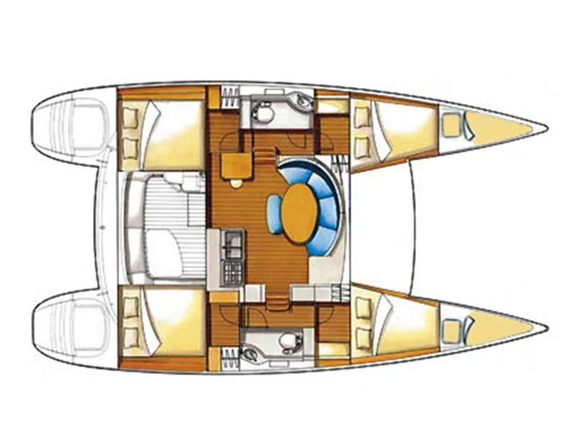 Lagoon 380 (Grey pearl) Plan image - 5