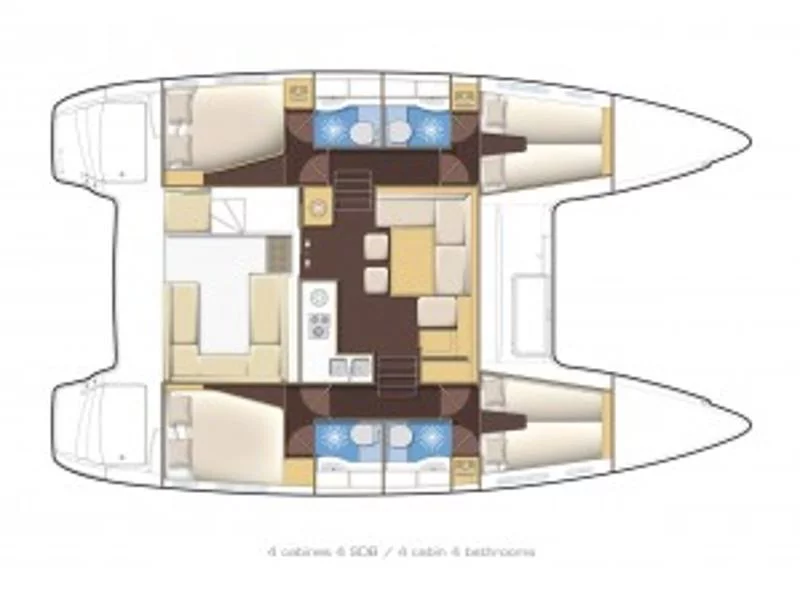 Lagoon 400 S2 (Emerald Seas) Plan image - 9