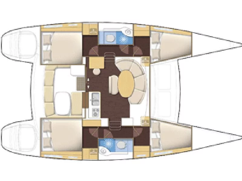 Lagoon 380 (ThunderCat) Plan image - 1
