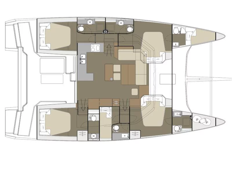 Dufour 48 Catamaran (Mojito) Plan image - 13