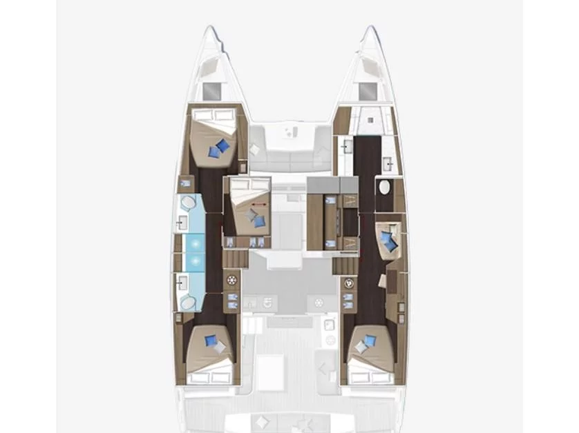 Lagoon 51 - Owner's Version (SAILUXE - Fichetto) Plan image - 18
