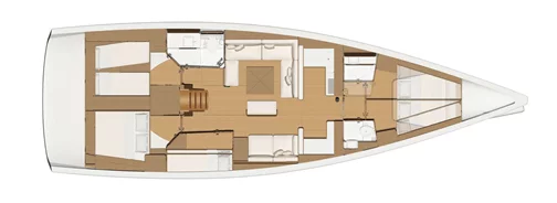Dufour 520 GL (Margarita) Plan image - 3