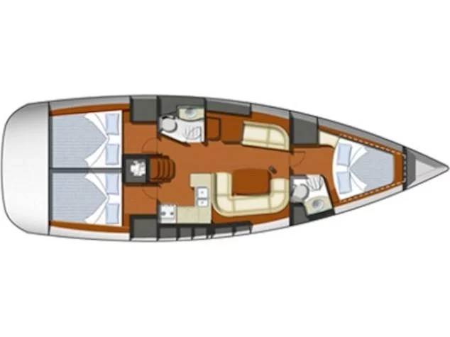 Sun Odyssey 42 i (Bill Maira) Plan image - 1