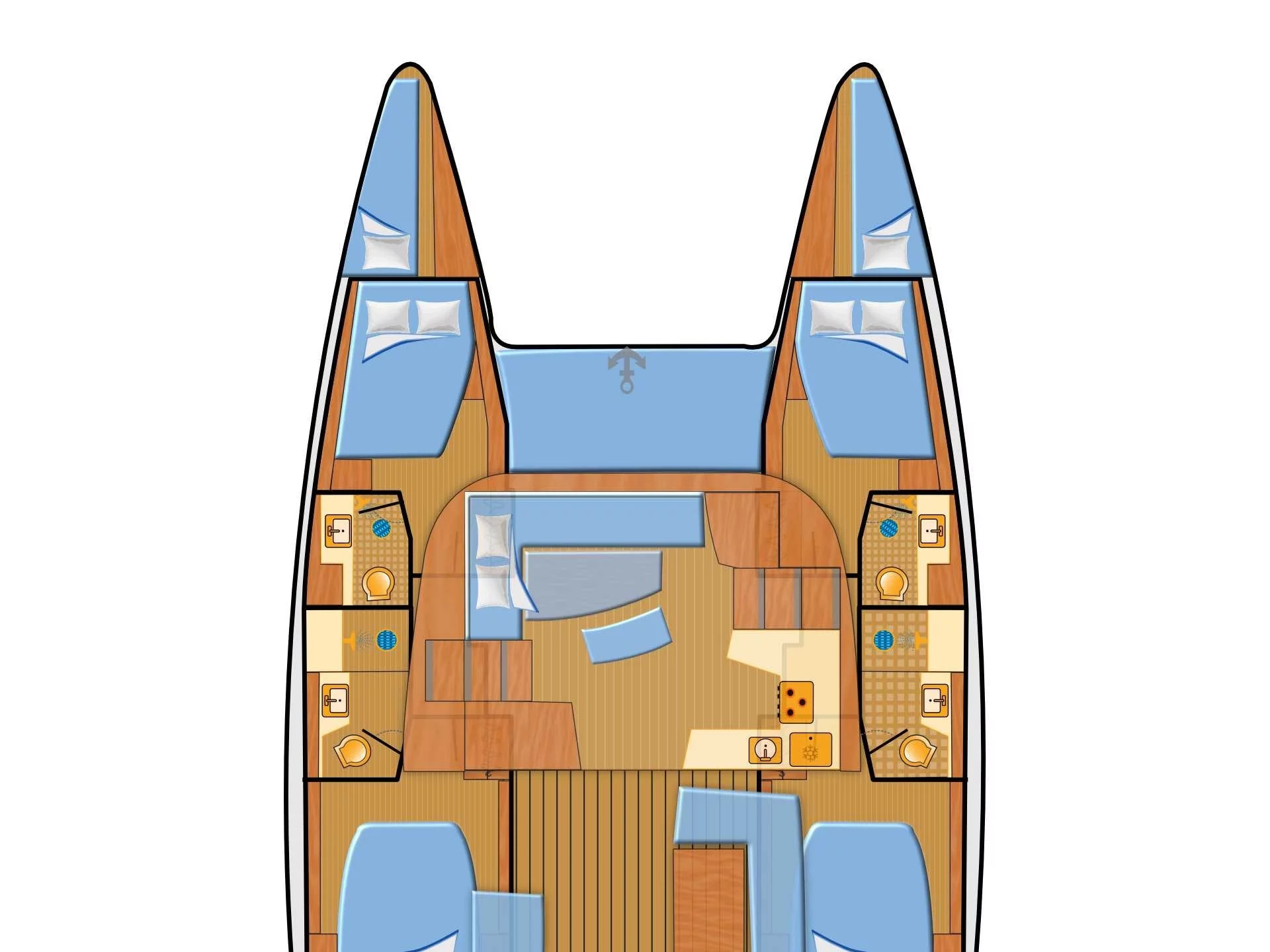 Lagoon 42-4+2 12 Personen (Moonlight) Plan image - 11