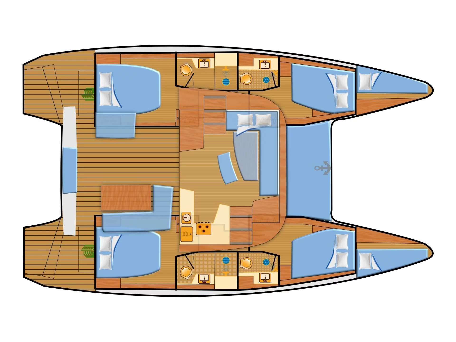 Lagoon 42-4+2 12 Personen (Sunshine) Plan image - 13