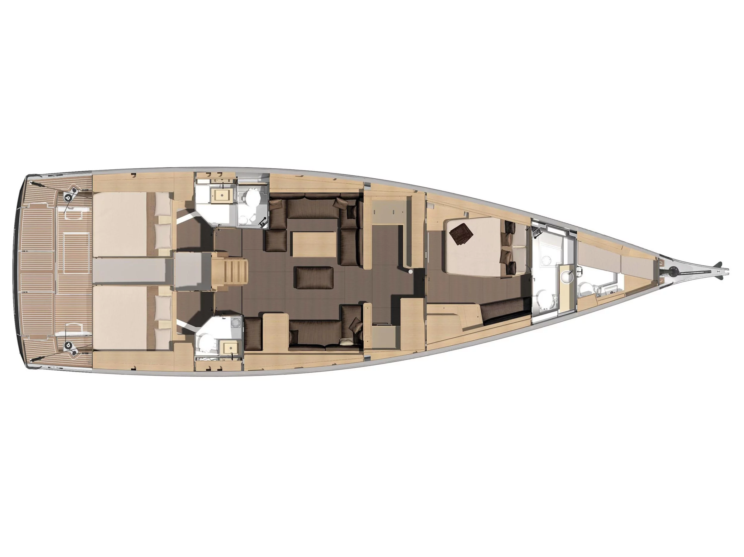 Dufour 560 Grand Large (DRUNKEN SAILOR) Plan image - 2