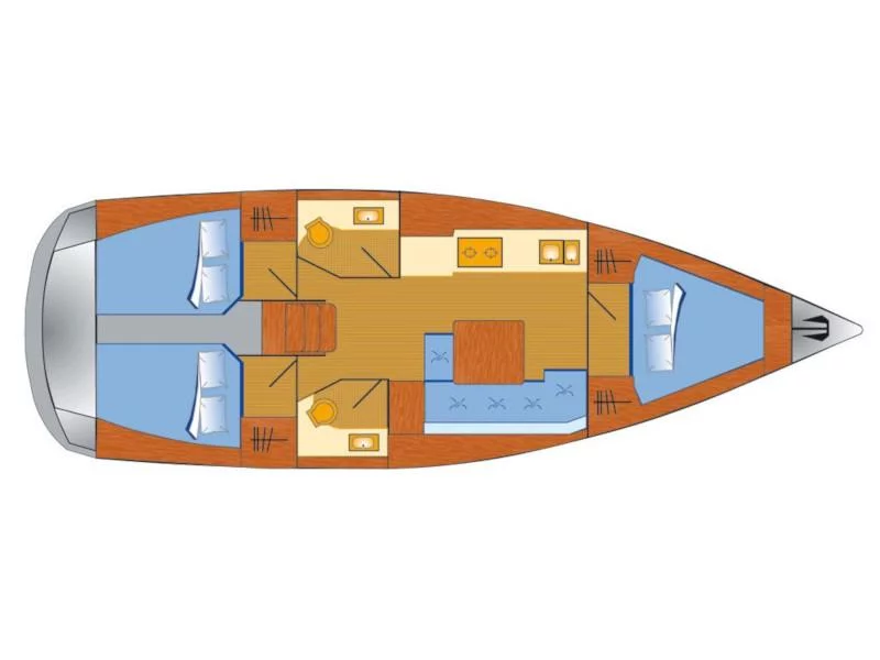 Dufour 382 Grand Large - 3 cab (Henry) Plan image - 17