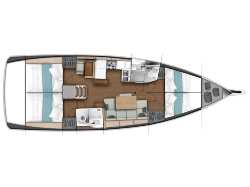 Sun Odyssey 440 (Celene - new watermaker 2022!) Plan image - 5