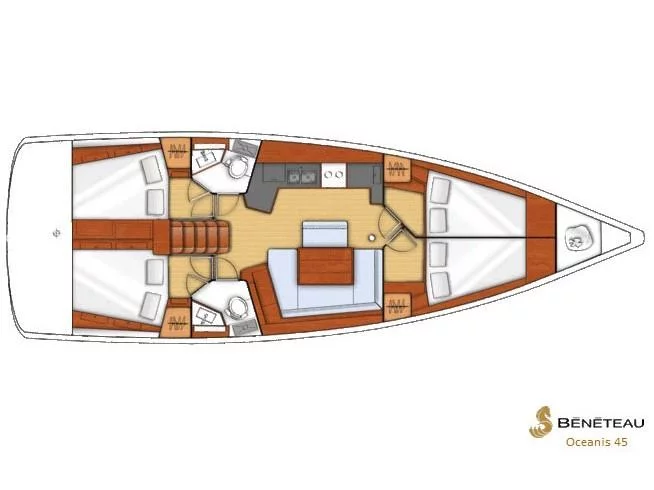 Oceanis 45 (Semiramis (Refit 2021)) Plan image - 2