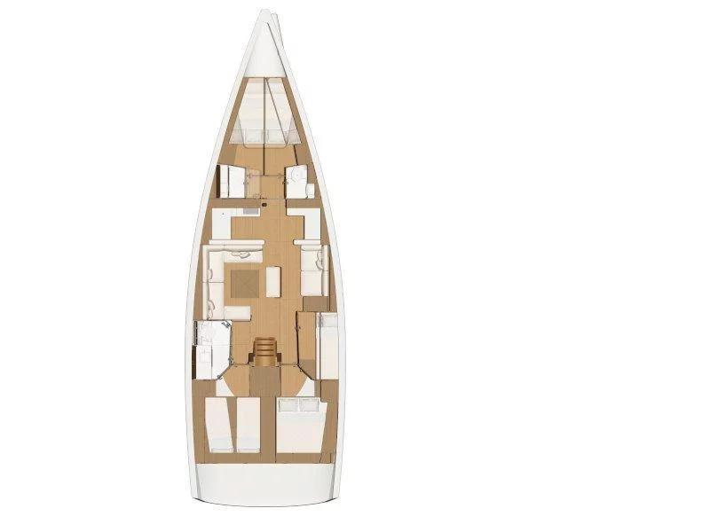 Dufour 520 GL (Captain Redbeard) Plan image - 1