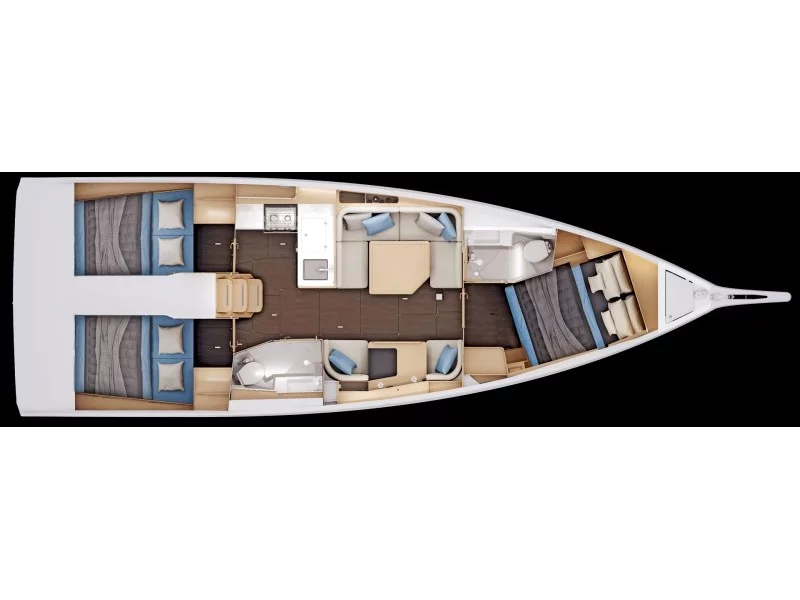 Sun Odyssey 415 (MYRIANA) Plan image - 0
