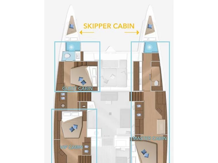 Lagoon 52 F owner version (EMERALD GEMINI) Plan image - 71