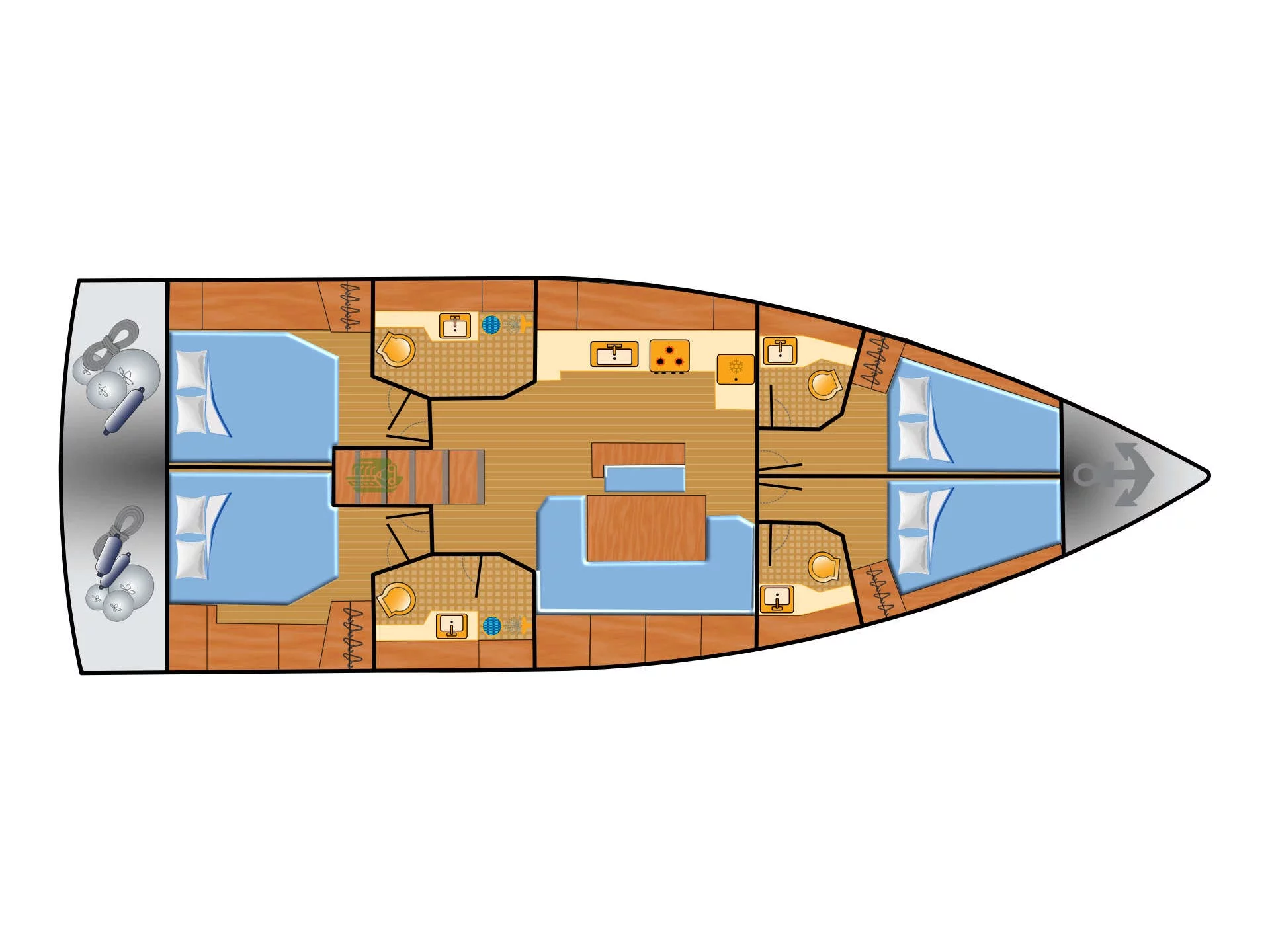 Hanse 460 3 Kabinen (Venus) Plan image - 15