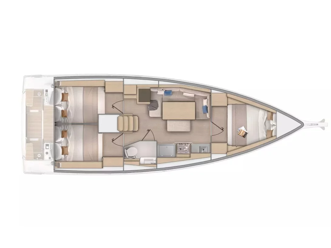 Oceanis 37.1 (Aurora - Comfort line) Plan image - 2