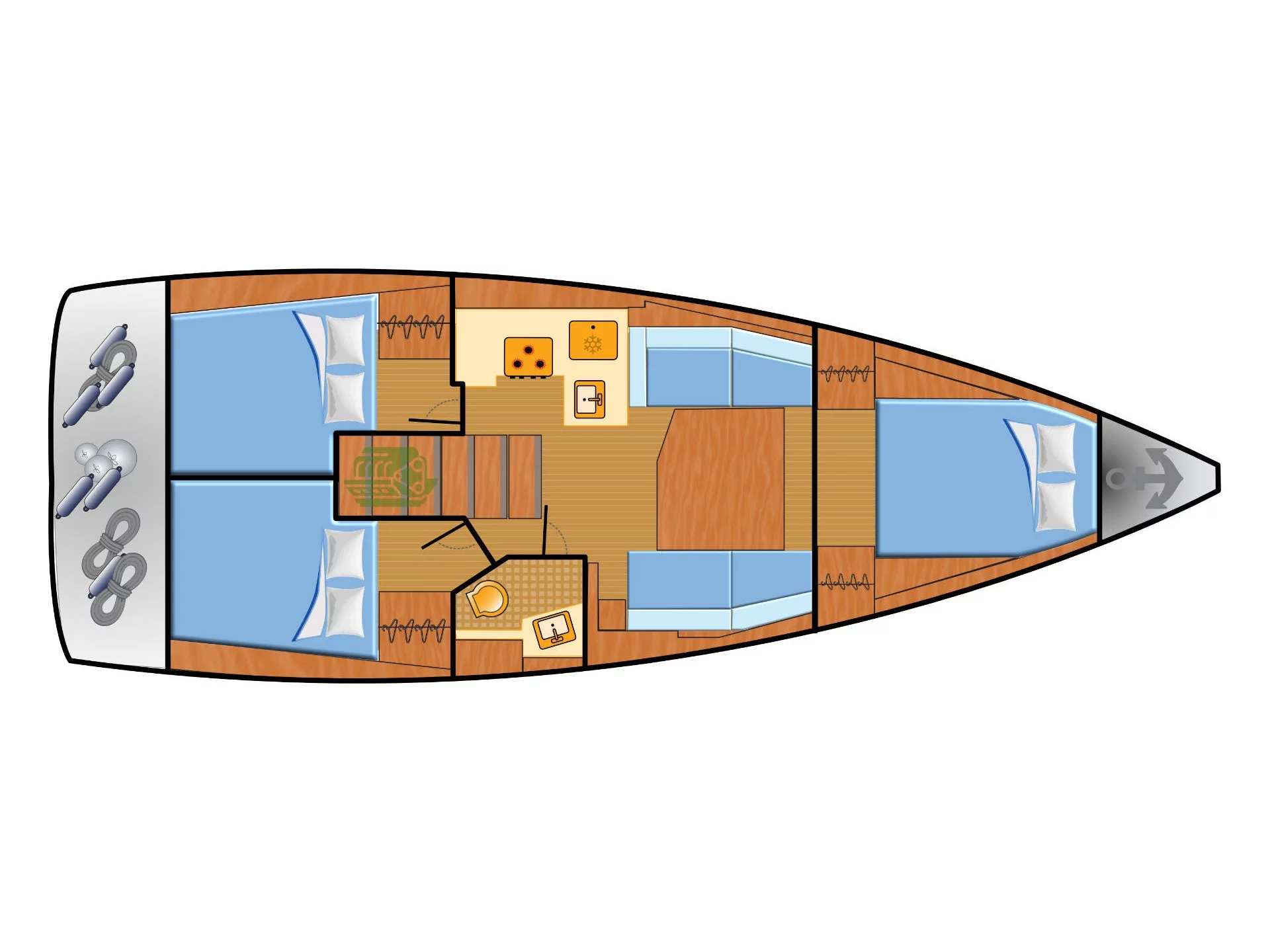 Oceanis 38.1 7 Personen (Lukas) Plan image - 12