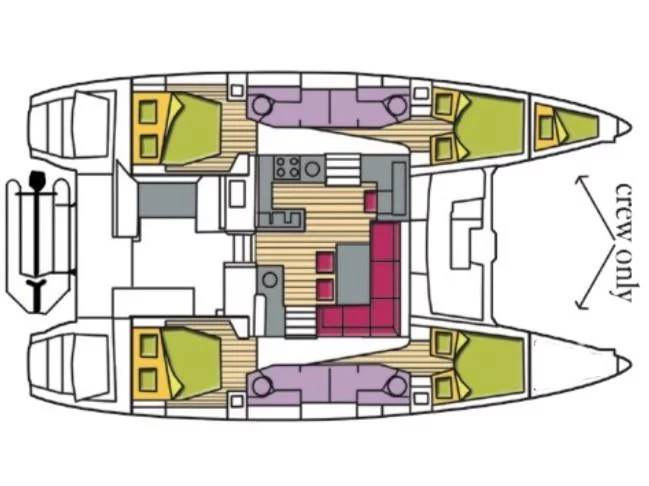 Lagoon 450F (Dugongo (Solar Panels, WM)) Plan image - 9