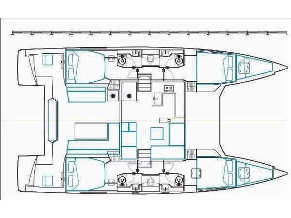Nautitech 46 Fly (Margeo XIII ( - - )) Plan image - 2