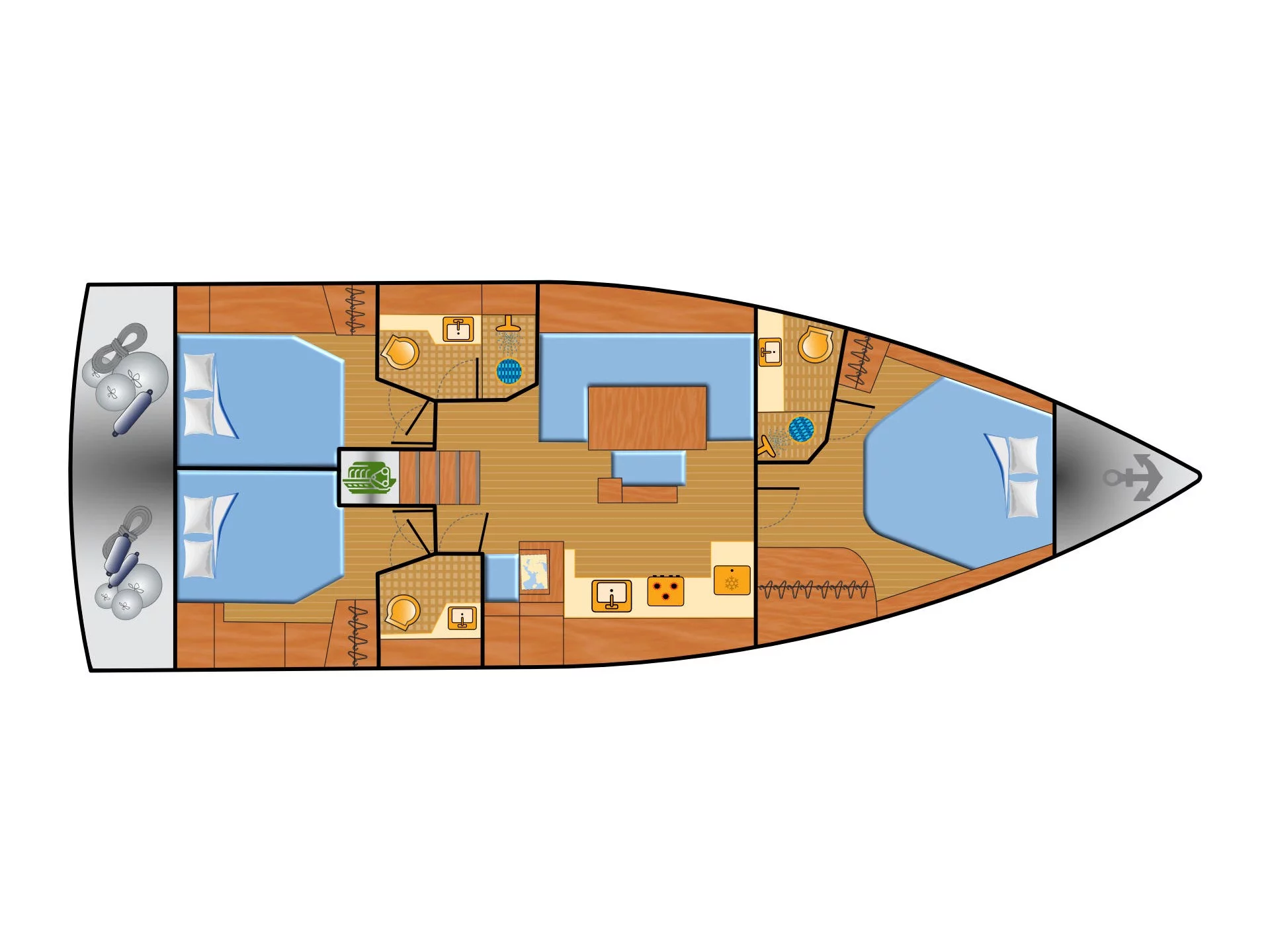 Hanse 460 3 Kabinen (Amari) Plan image - 20