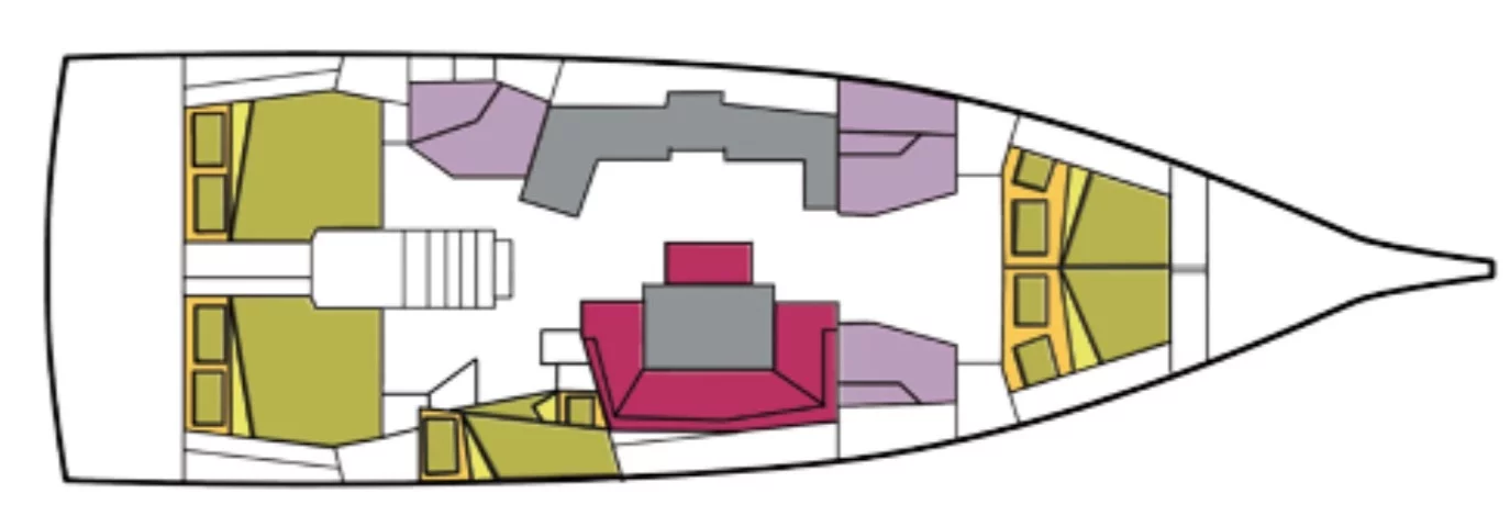 Oceanis 46.1 (5 cab) (Becrux)  - 15