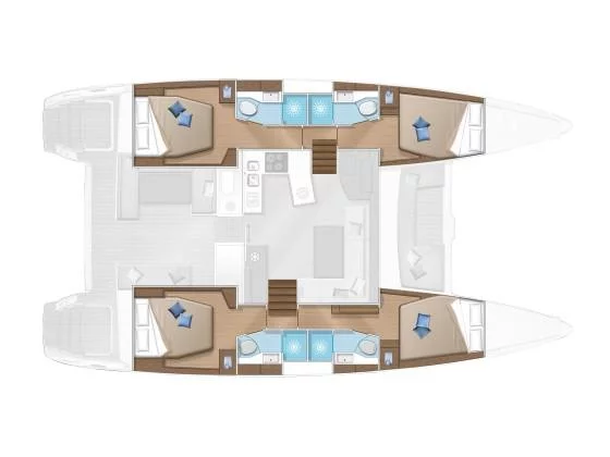 Lagoon 450 Flybridge (Myrto |, Gen, Watermaker, 12 pax) Plan image - 5