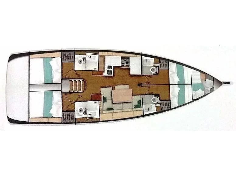 Sun Odyssey 490 (LADY FLORA 2) Plan image - 3