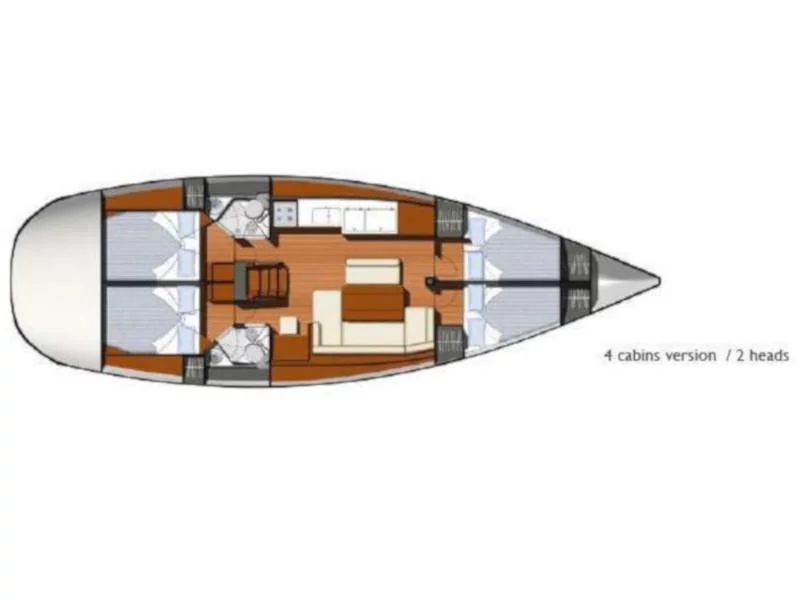 Sun Odyssey 44 i (Eleni (NEW sails 2021)) Plan image - 1