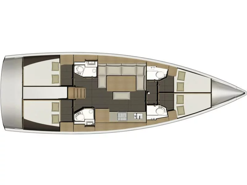 Dufour 460 Grand Large (LISABET (new sails 2024., air condition)) Plan image - 7
