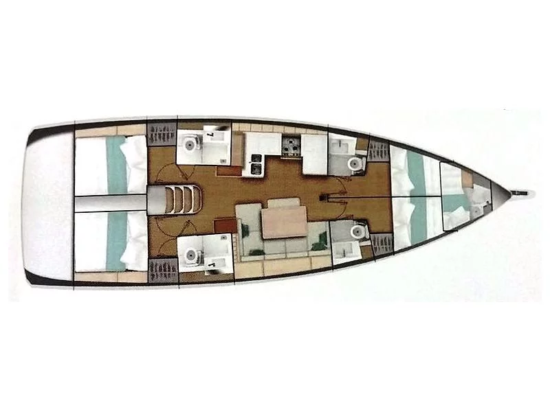 Sun Odyssey 490 4 cabins (CALMA) Plan image - 6