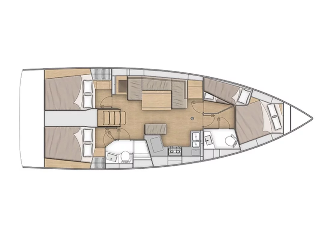 Oceanis 40.1 (4cab) (Blue Eyes II) Plan image - 12