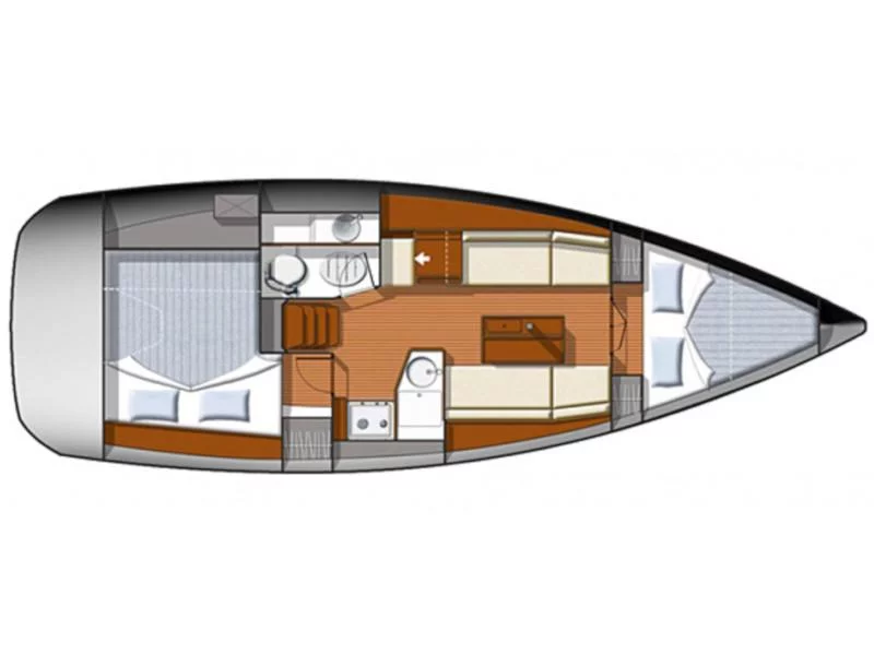 Sun Odyssey 33i (Omega) Plan image - 2