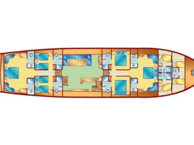 Gulet- Bodrum Queen (Bodrum Queen) Plan image - 13