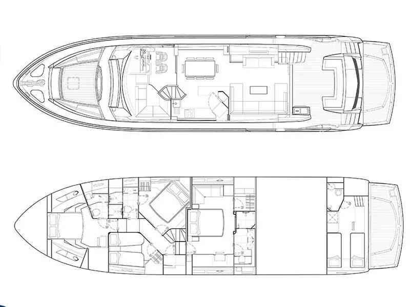 Sunseeker Manhattan 73 (Goldeneye) Plan image - 4