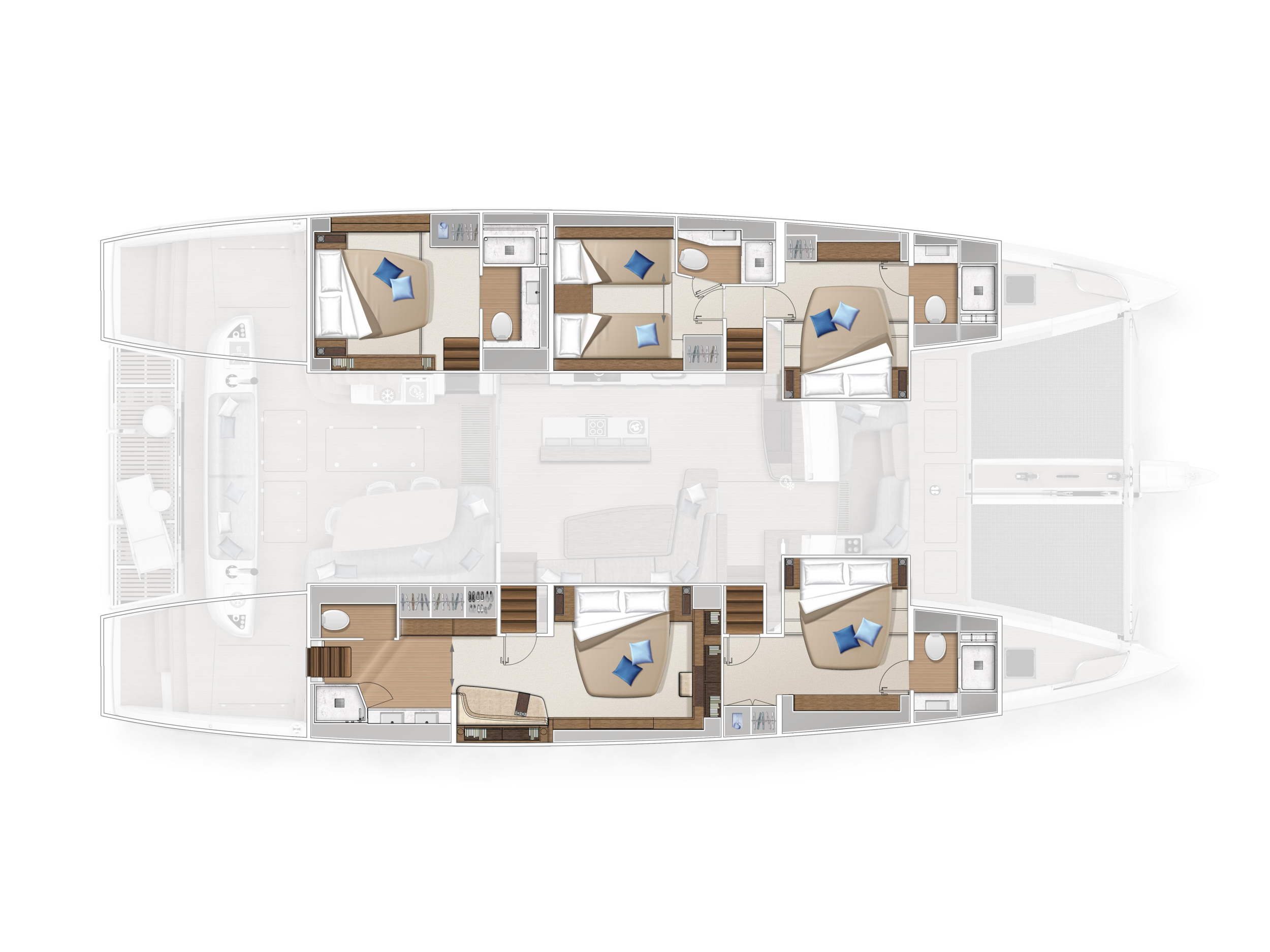 Photo #2 - Lagoon Sixty 5 owner cabin (SAILUXE - Aura) in Capo d'Orlando - 63935