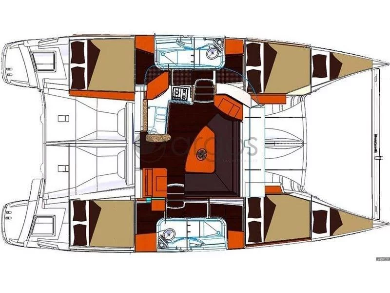 Fountaine Pajot Lipari 41 (TWIN SWANS) Plan image - 5