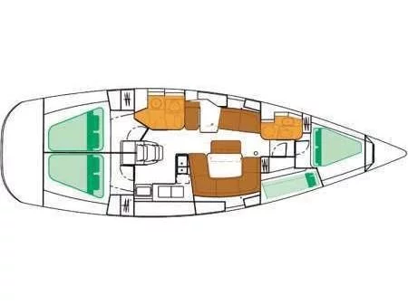Sun Odyssey 43 (Evangelos) Plan image - 6