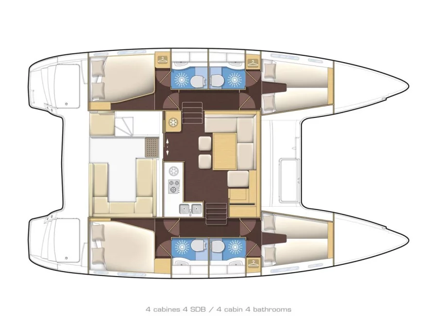Lagoon 400 S2 (Seaker | Solar Panel, Inv 2000W) Plan image - 17