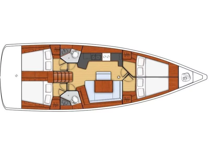 Oceanis 45-4 (Alboran XXXIV Nini (Gran Canaria)) Plan image - 3